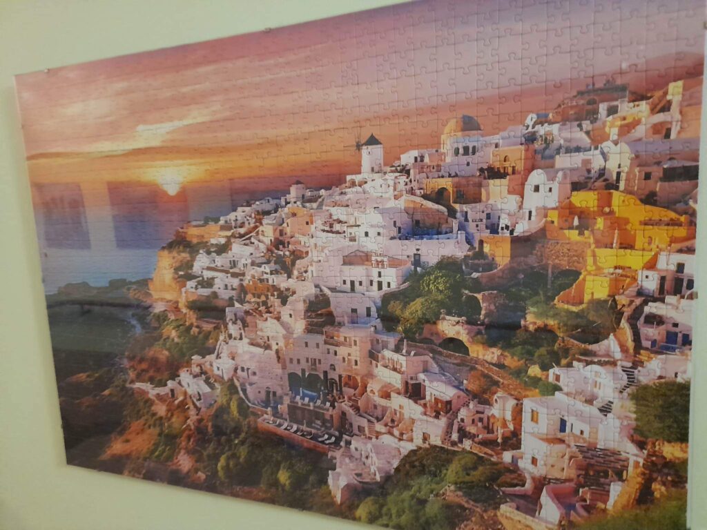 Puzzle prezentujące widok ułożone przez mieszkańca DPS